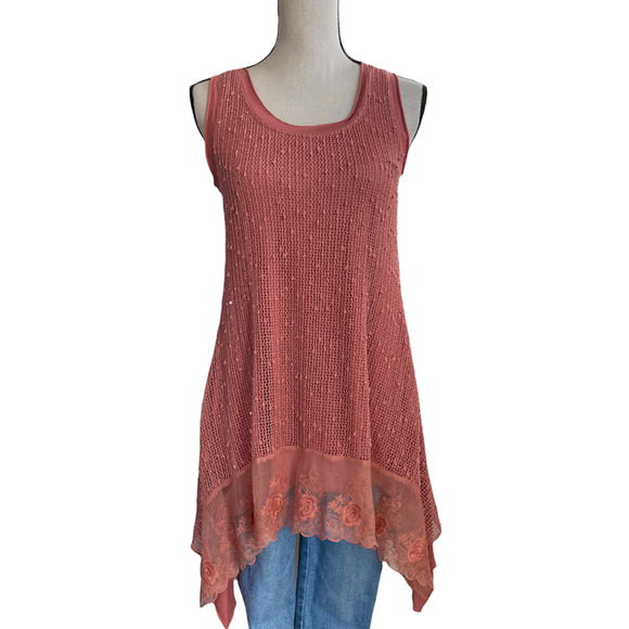 Cupio Tops - Cupio Crochet and Lace Tunic